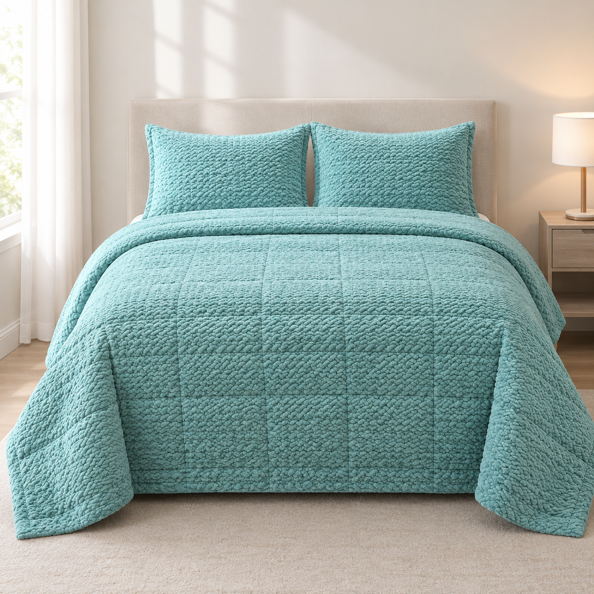Venus Quilted Comforter by B&G with Pillowcases