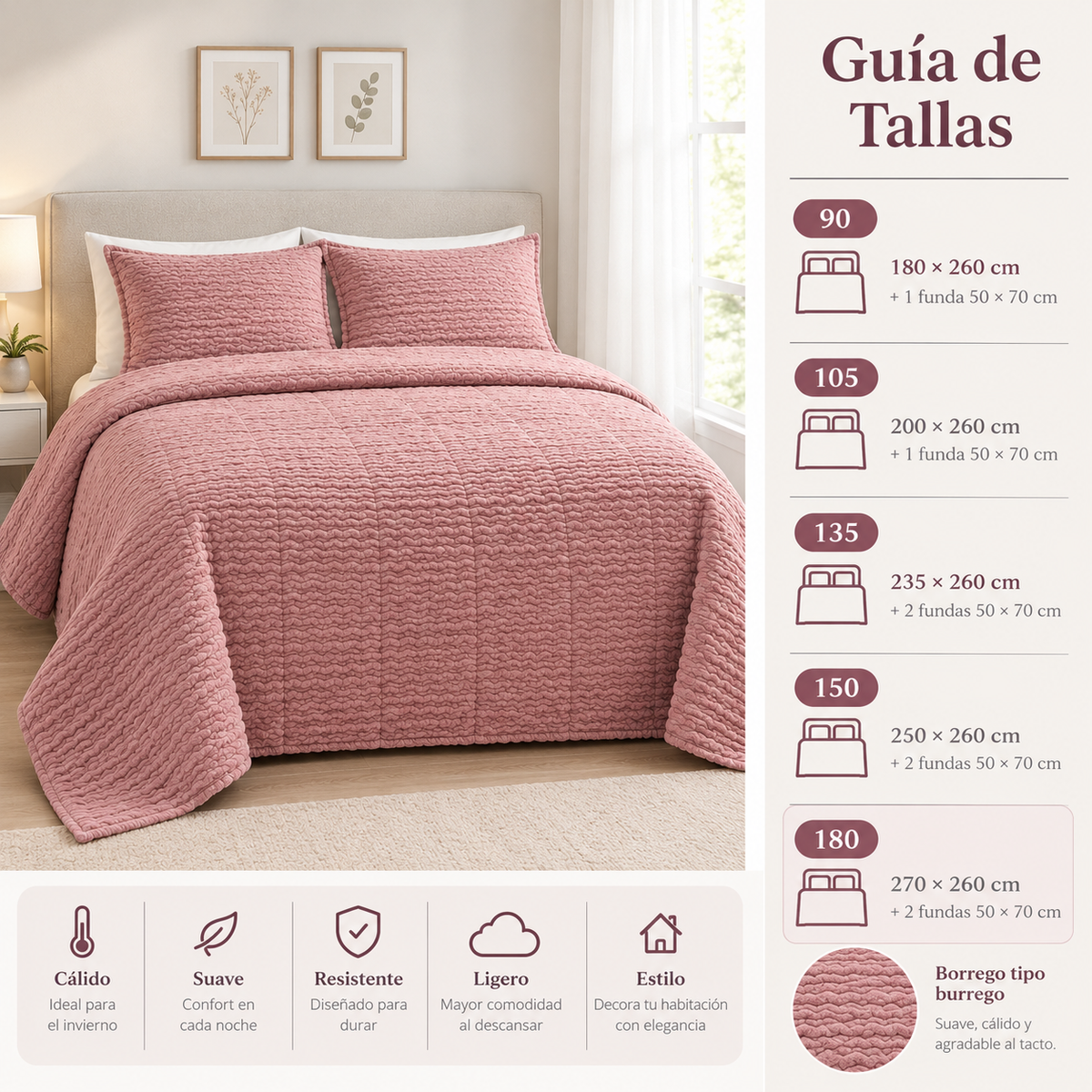 Venus Quilted Comforter by B&G with Pillowcases