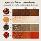 Molino Eléctrico de Acero Inoxidable para Cereales, Especias y Café - De 100 g a 1000 g