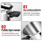 Olla a presión de acero inoxidable 304 lista para cocinar