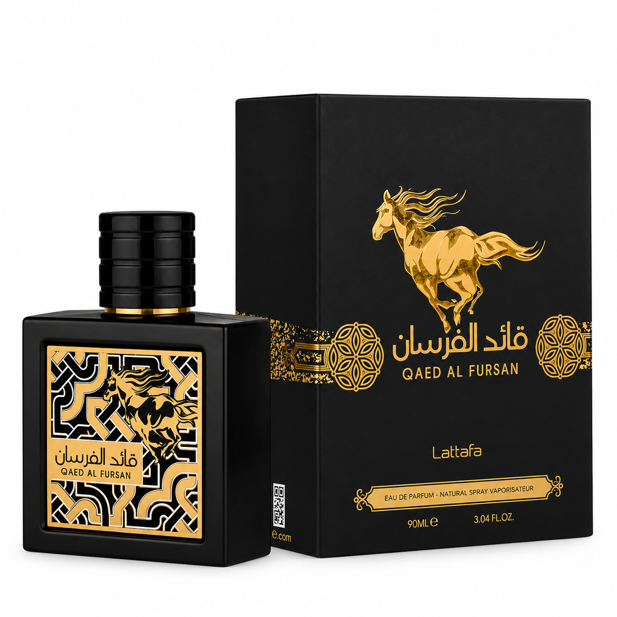 Qaed Al Fursan Black perfume by Lattafa, Eau de Parfum 90 ml – photo 2