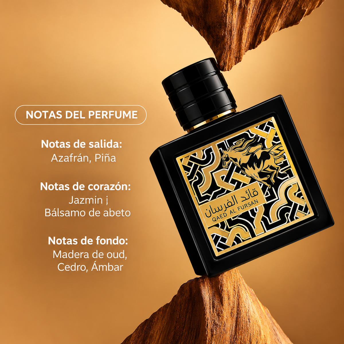 Qaed Al Fursan Black perfume by Lattafa, Eau de Parfum 90 ml – photo 3