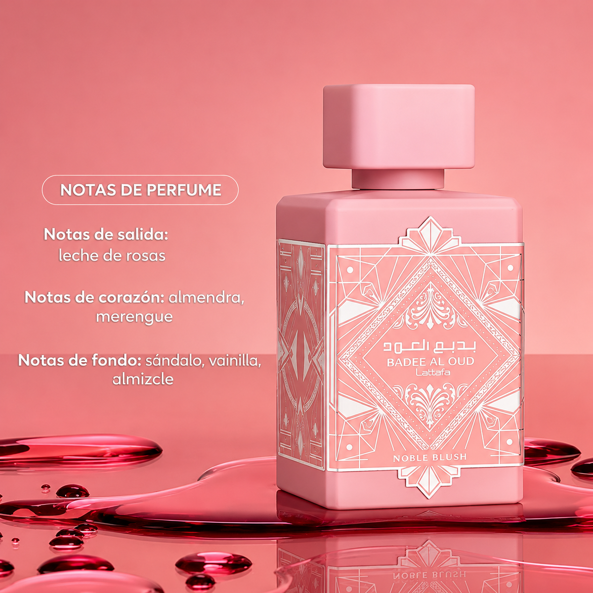 Badee Al Oud Noble Blush (pink) perfume by Lattafa, Eau de Parfum 100 ml – photo 3