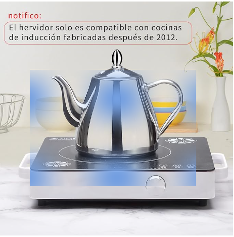 Hervidor de Té de Acero Inoxidable 1200ml