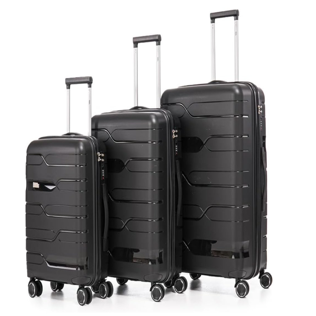 Set de 3 maletas de policarbonato S, M y L con ruedas 360°