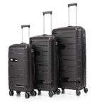 Set de 3 maletas de policarbonato S, M y L con ruedas 360°