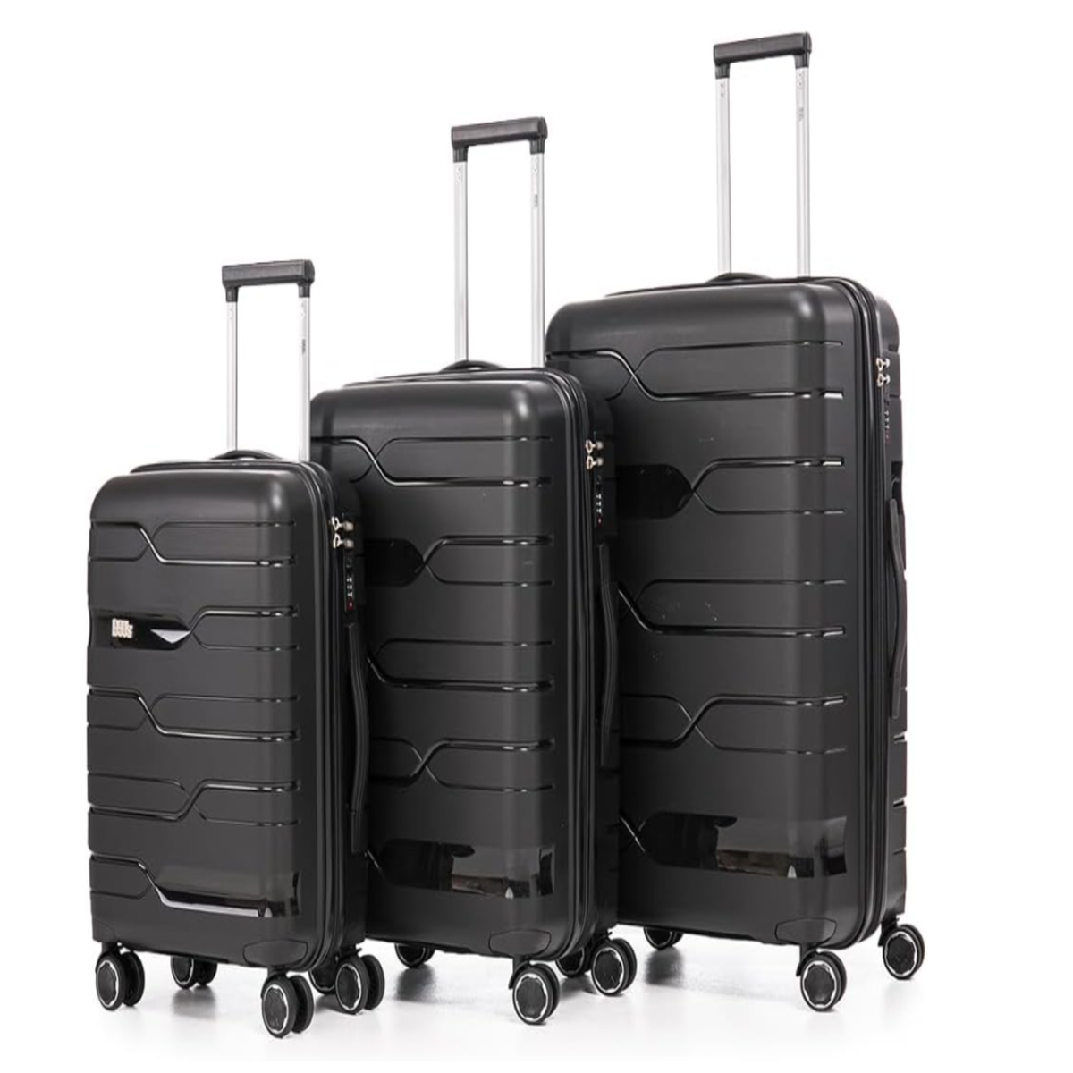 Set de 3 maletas de policarbonato S, M y L con ruedas 360°