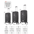 Set de 3 Maletas de Policarbonato con Ruedas 360° - S, M, L