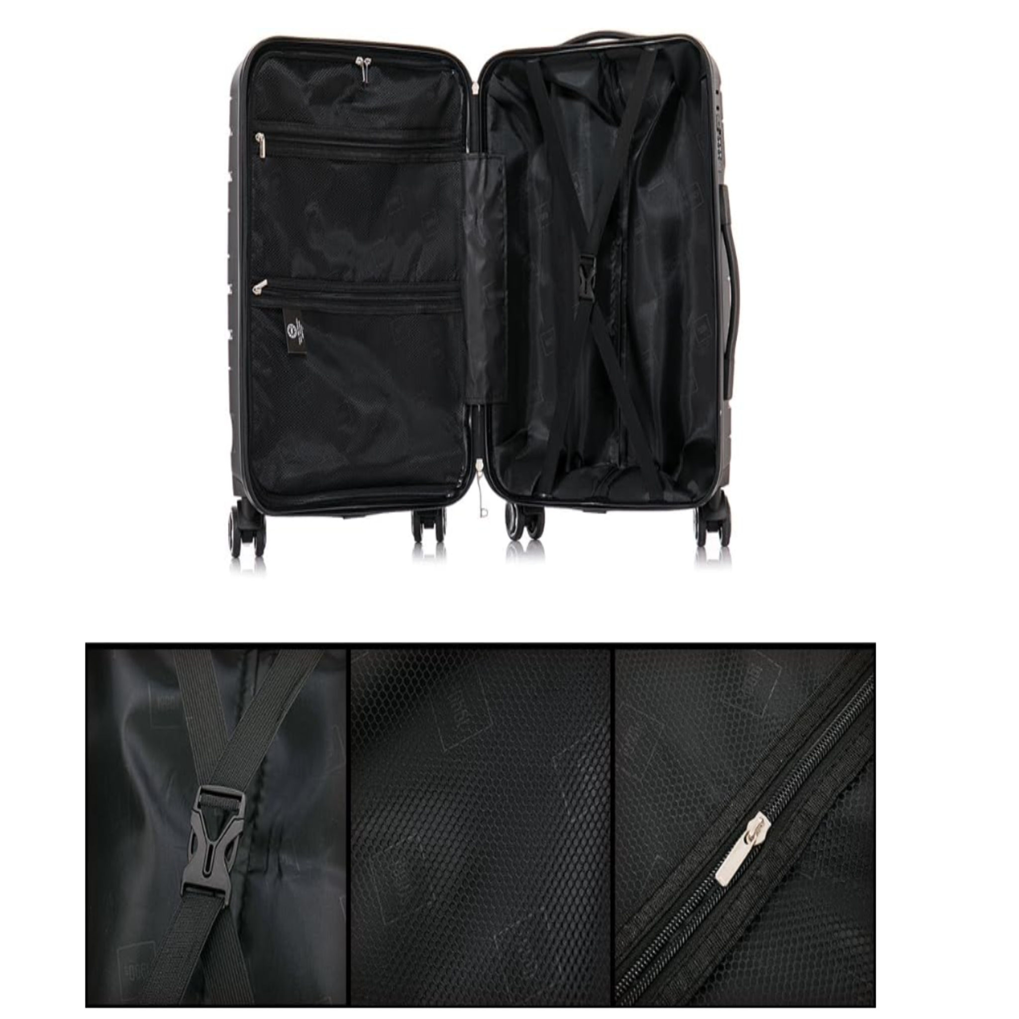 Set de 3 Maletas de Policarbonato con Ruedas 360° - S, M, L