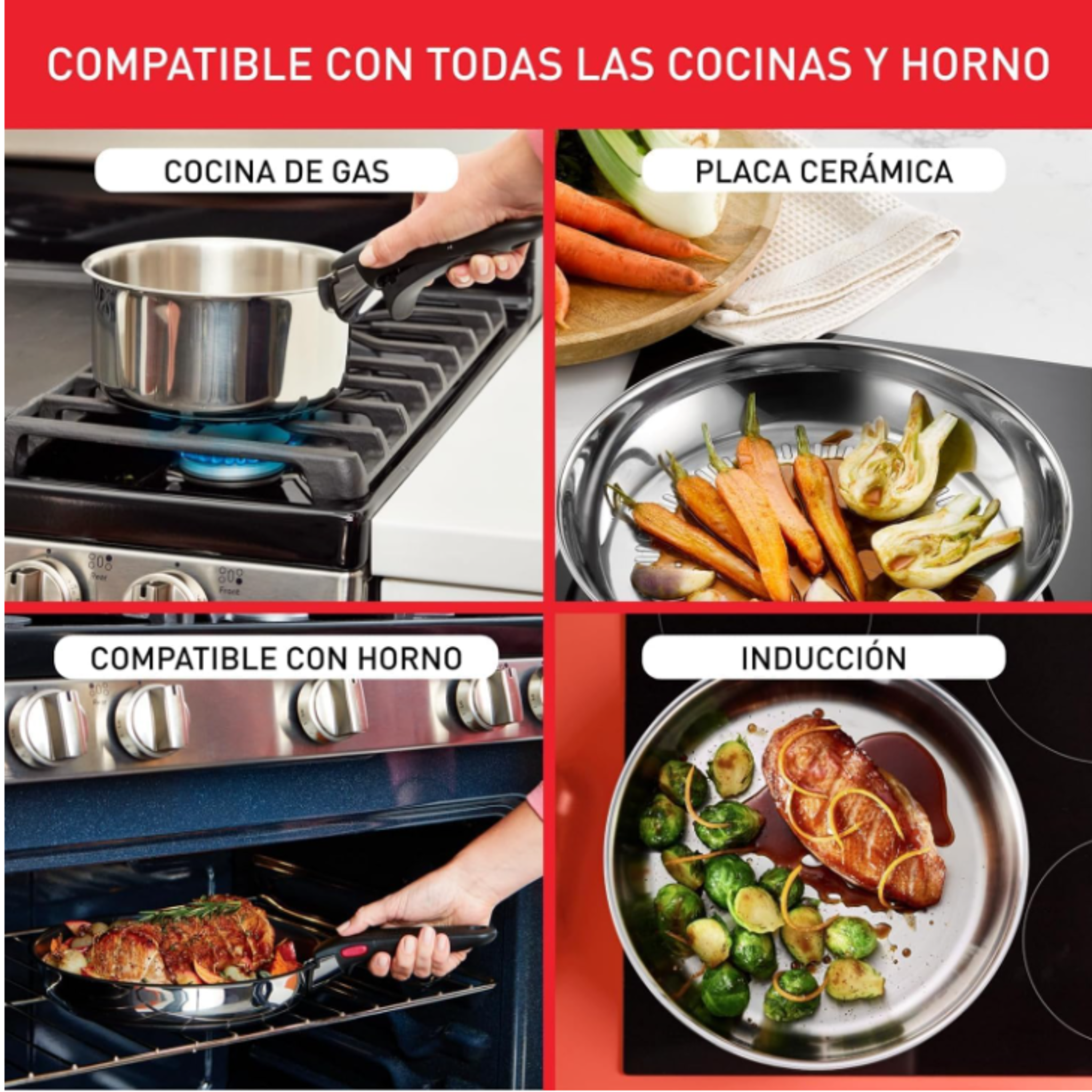 Set de Cocina Tefal Ingenio Emotion - 4 Piezas
