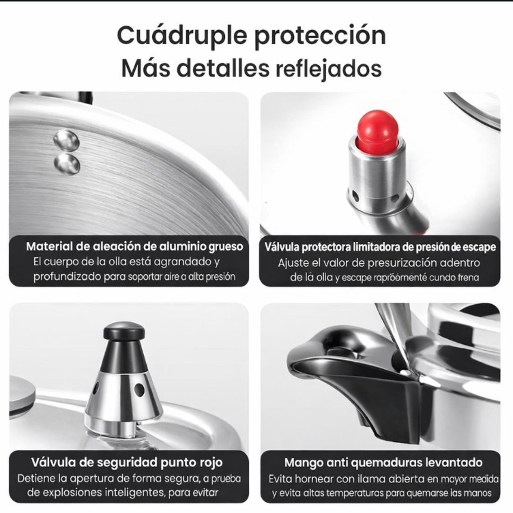 Olla a Presión de Aluminio Forjado - Cocción Rápida y Segura