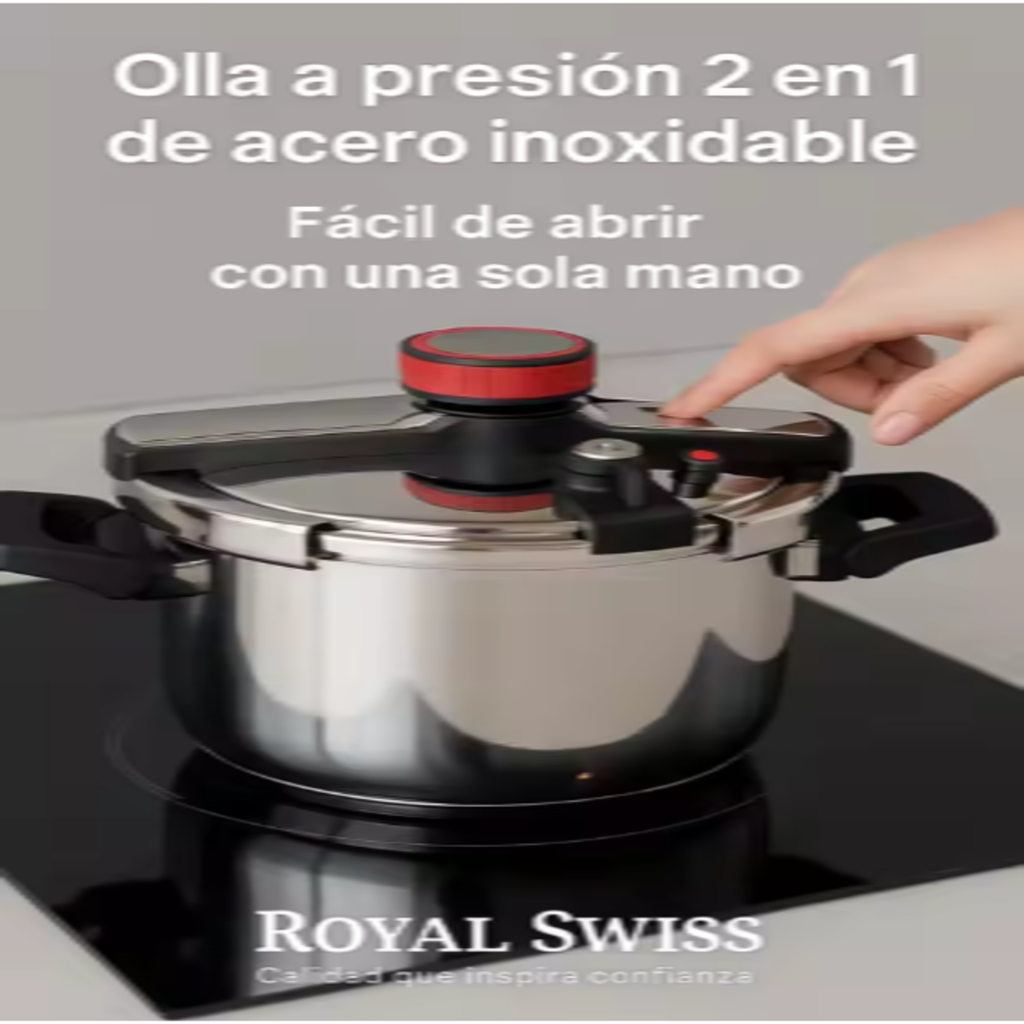 Olla a Presión 3 en 1 Royal Swiss - Acero Inoxidable