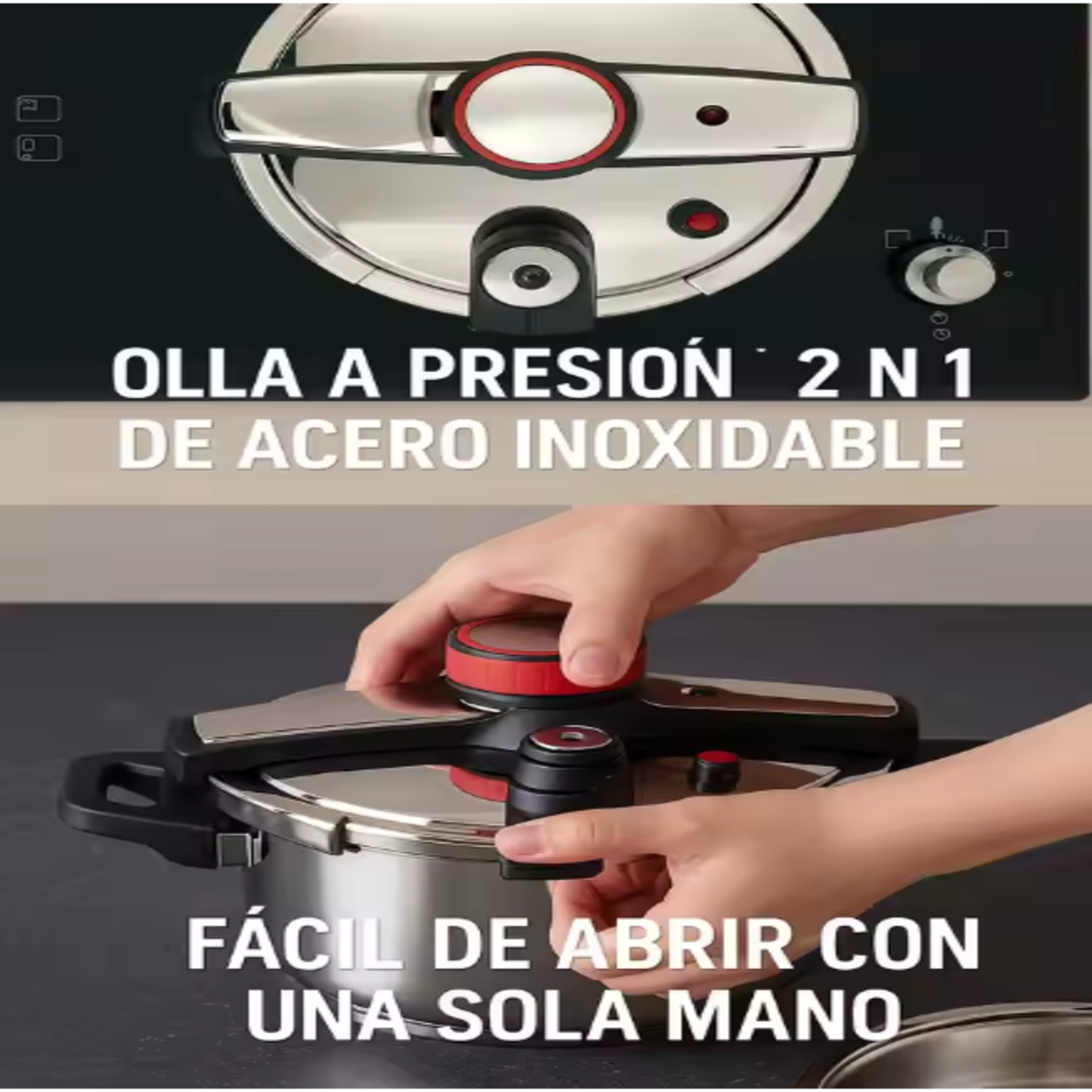 Olla a Presión 3 en 1 Royal Swiss - Acero Inoxidable