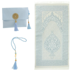 Musallah prayer rug with gold Islamic motifs
