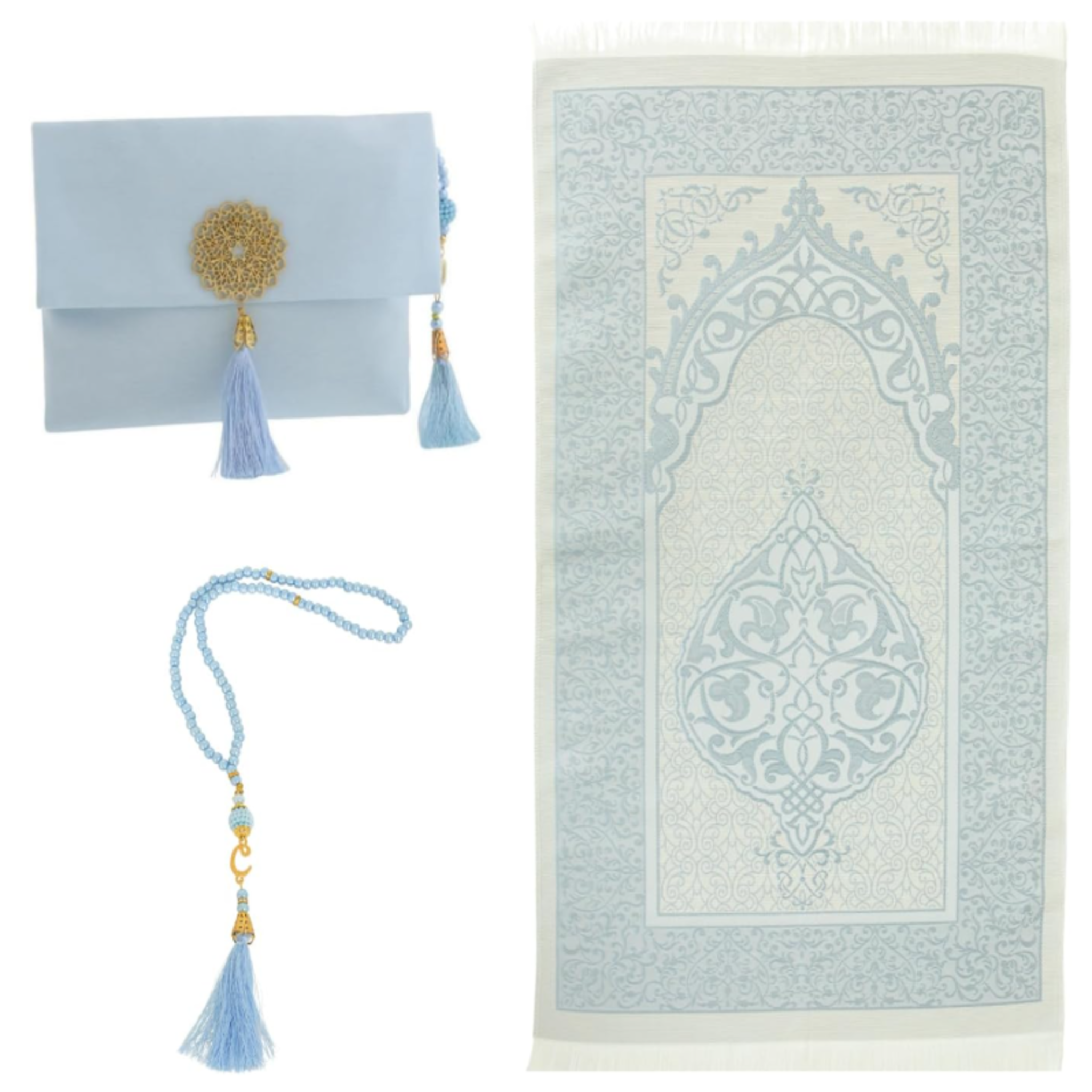 Set de Oración Islámico Premium - Alfombra + Bolso + Tasbih