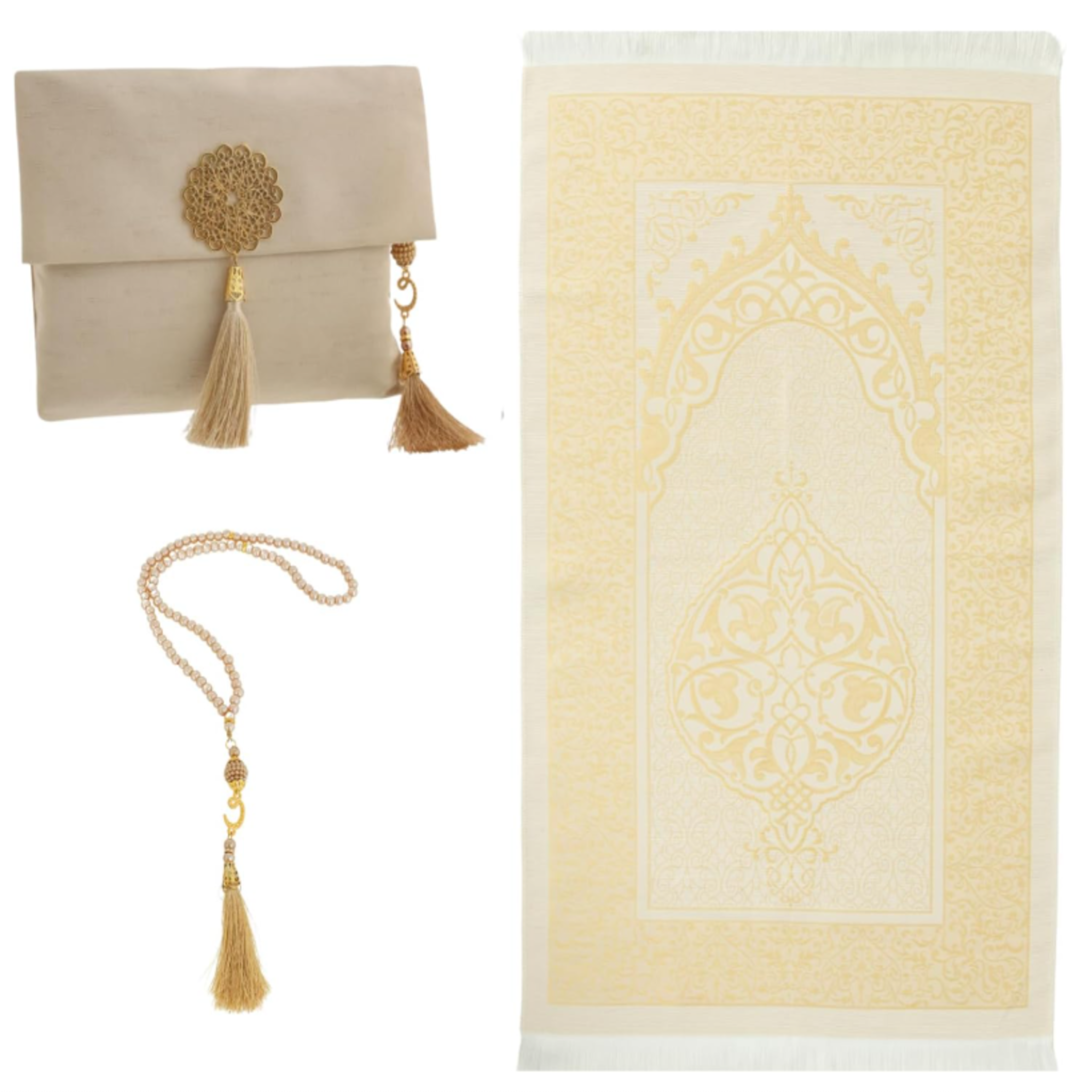 Set de Oración Islámico Premium - Alfombra + Bolso + Tasbih