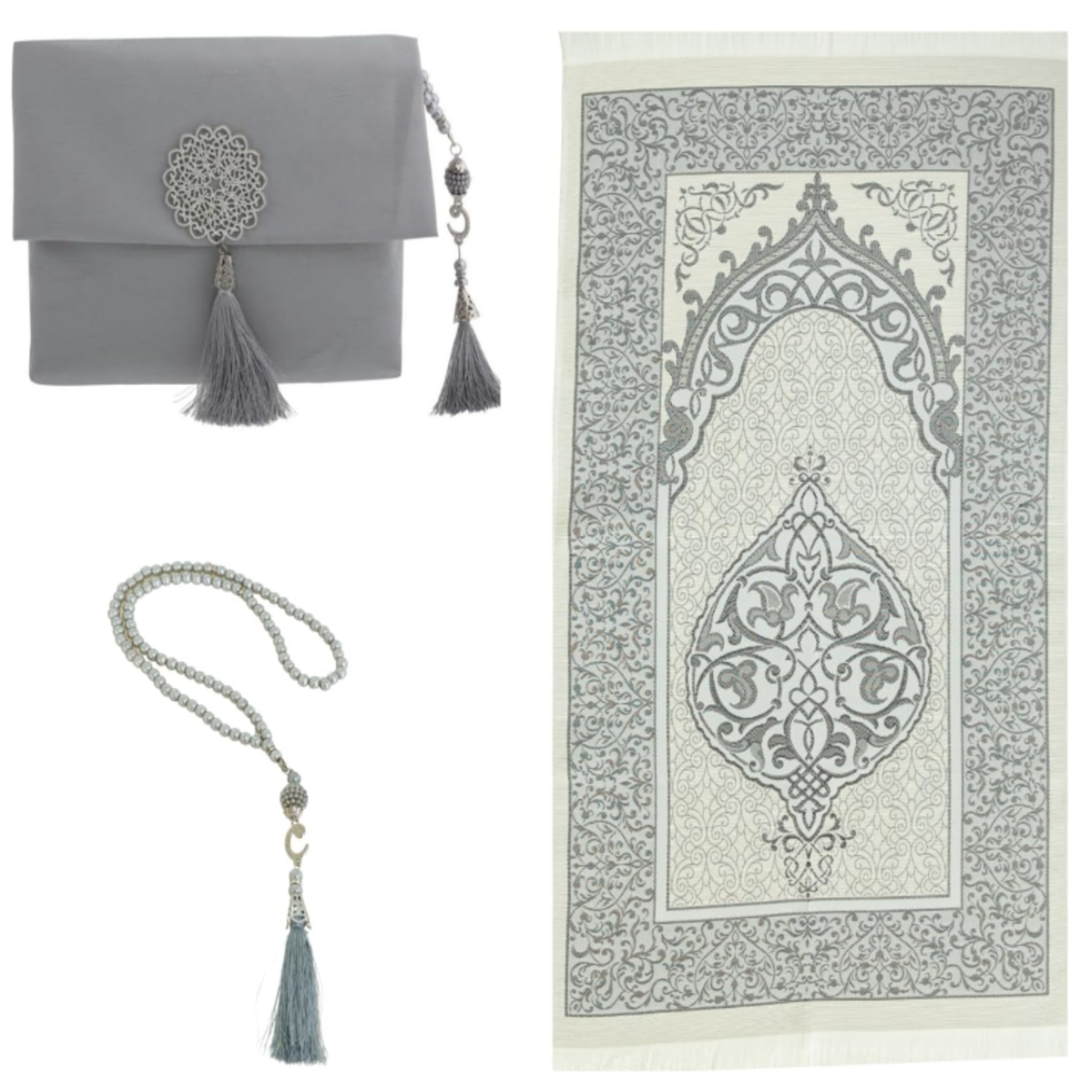 Set de Oración Islámico Premium - Alfombra + Bolso + Tasbih