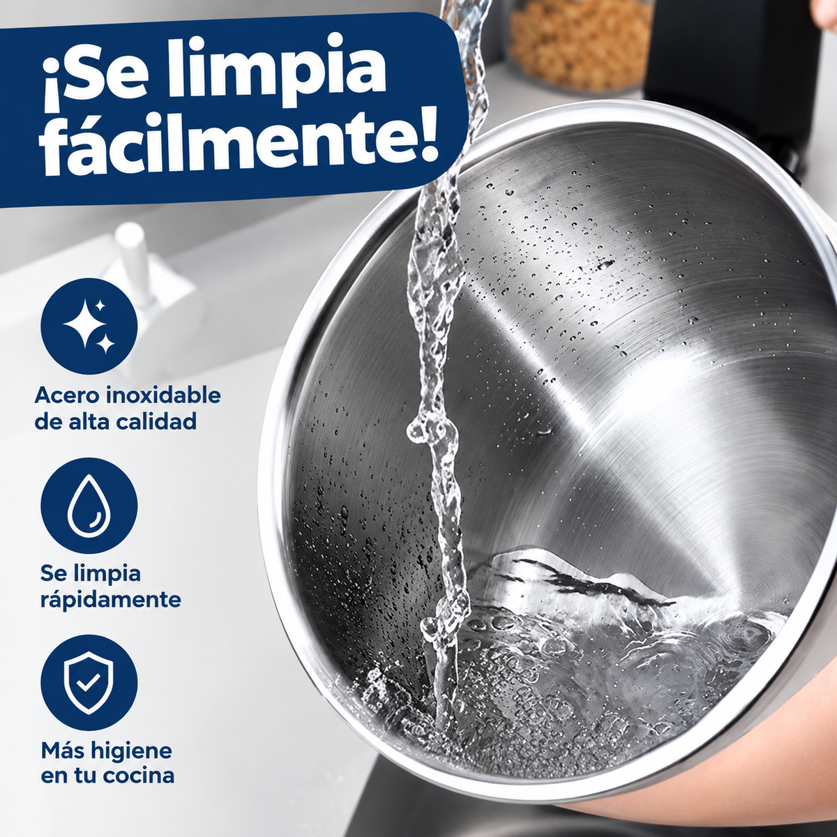 Interior de acero inoxidable de la olla a presión, fácil de limpiar