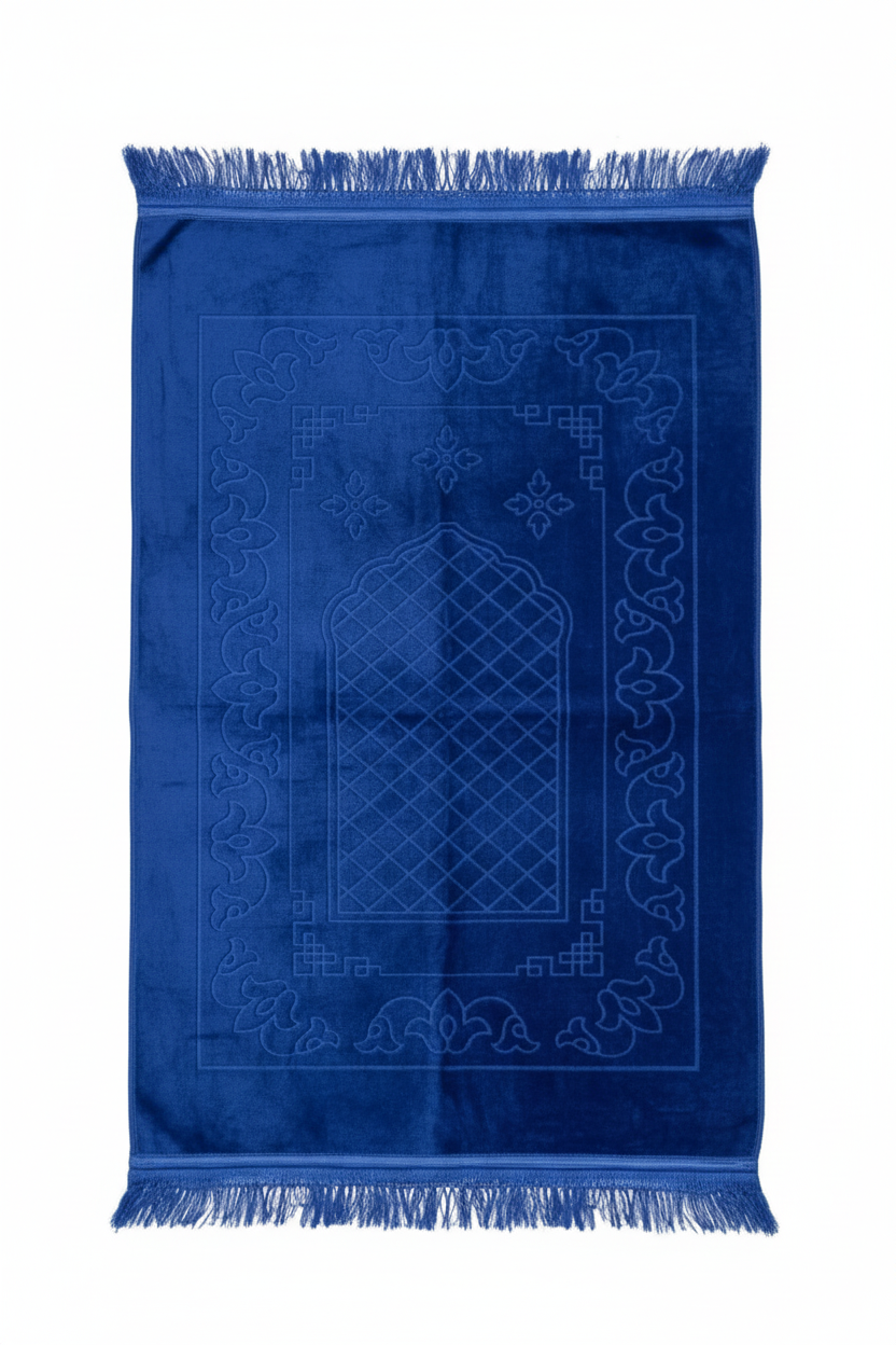 Alfombra de oración azul royal